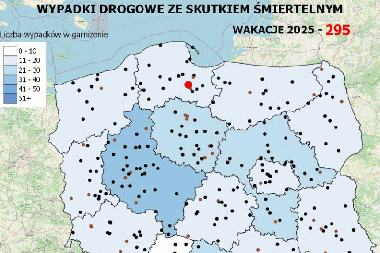 wypadki drogowe Pomorskie