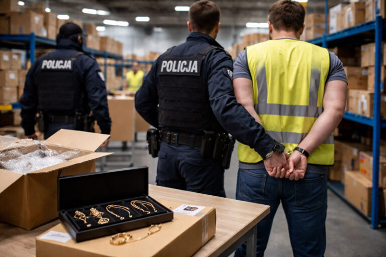 paczka z biżuterią skradziona