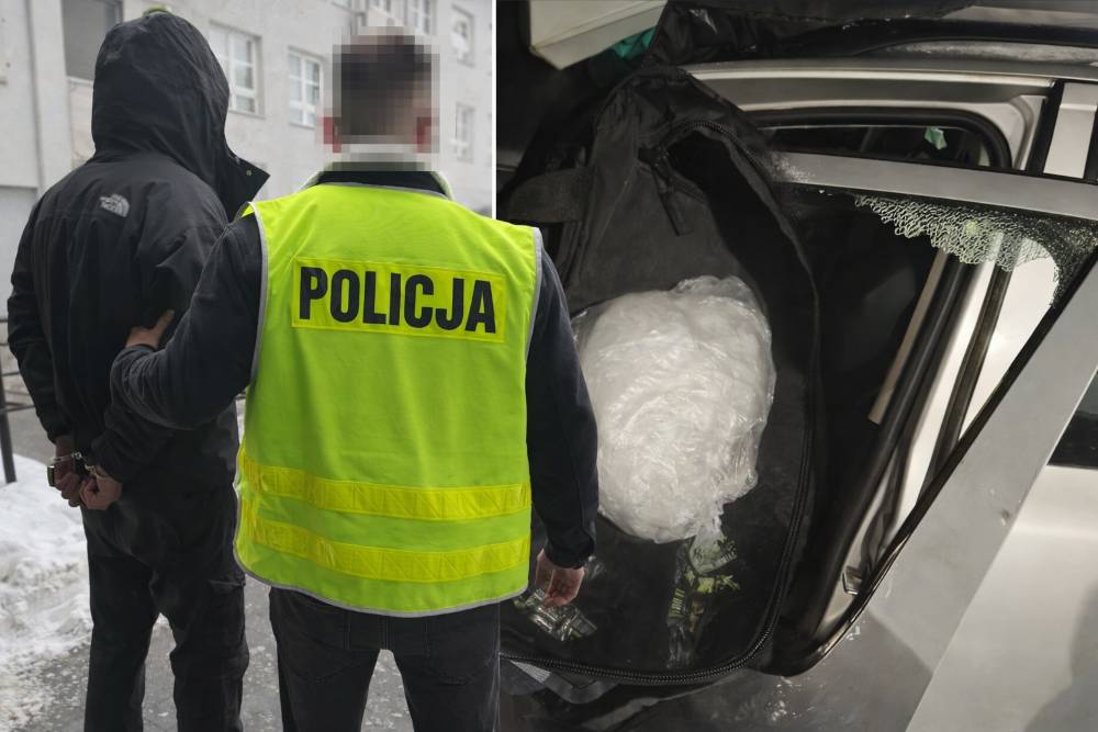 Ucieczka, staranowany radiowóz - w środku ponad 2000 porcji narkotyków