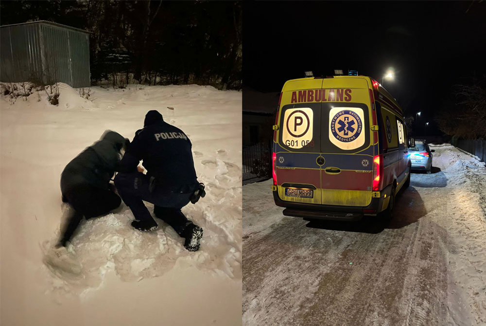 Leżała w zaspie śniegu - minuty dzieliły ją od tragedii