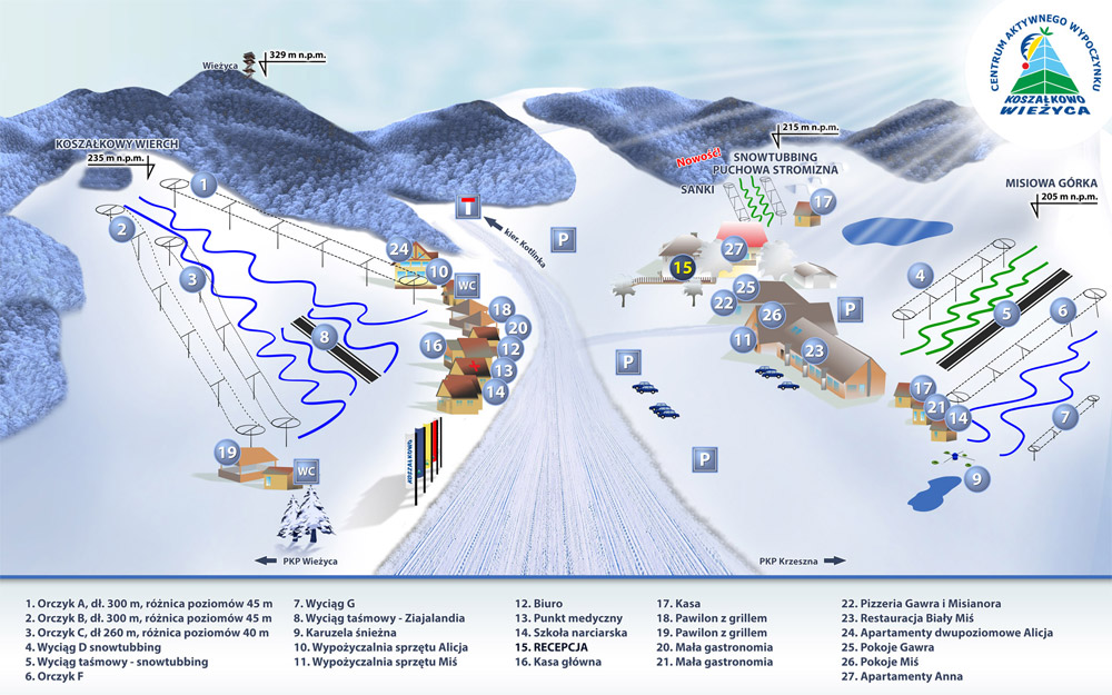 Plan Ośrodka Narciarskiego Koszałkowo Wieżyca