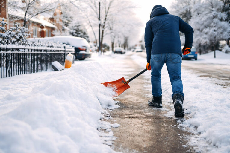 odśnieżanie chodnika