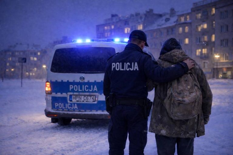 Spał pijany w śnieżnej zaspie