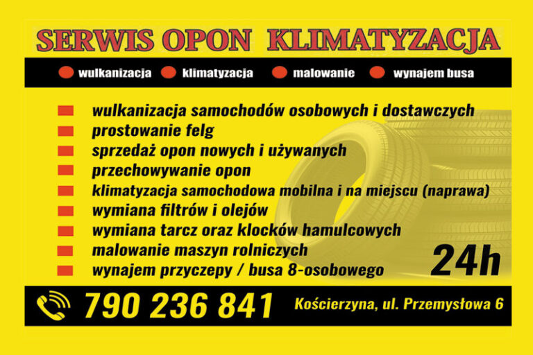 wulkanizacja Kościerzyna wymiana opon