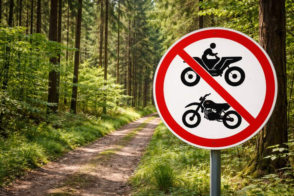 zakaz wjazdu dla quadów i motocykli cross