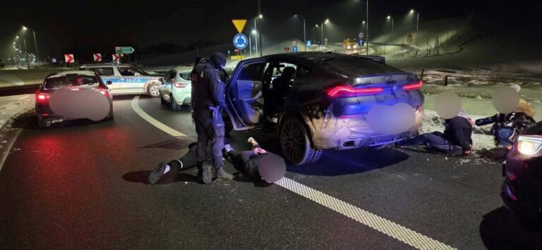 policyjna obława na sprawców w Kościerzynie