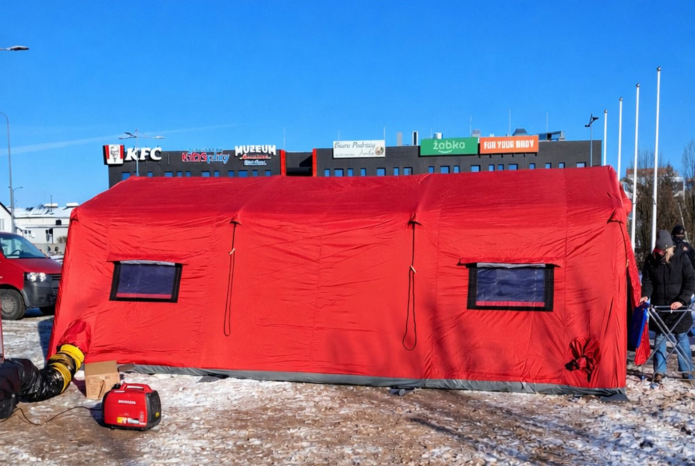 namiot do ogrzania w Kościerzynie