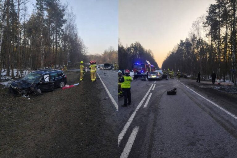 Zderzenie trzech aut na DK20 w Kłobuczynie
