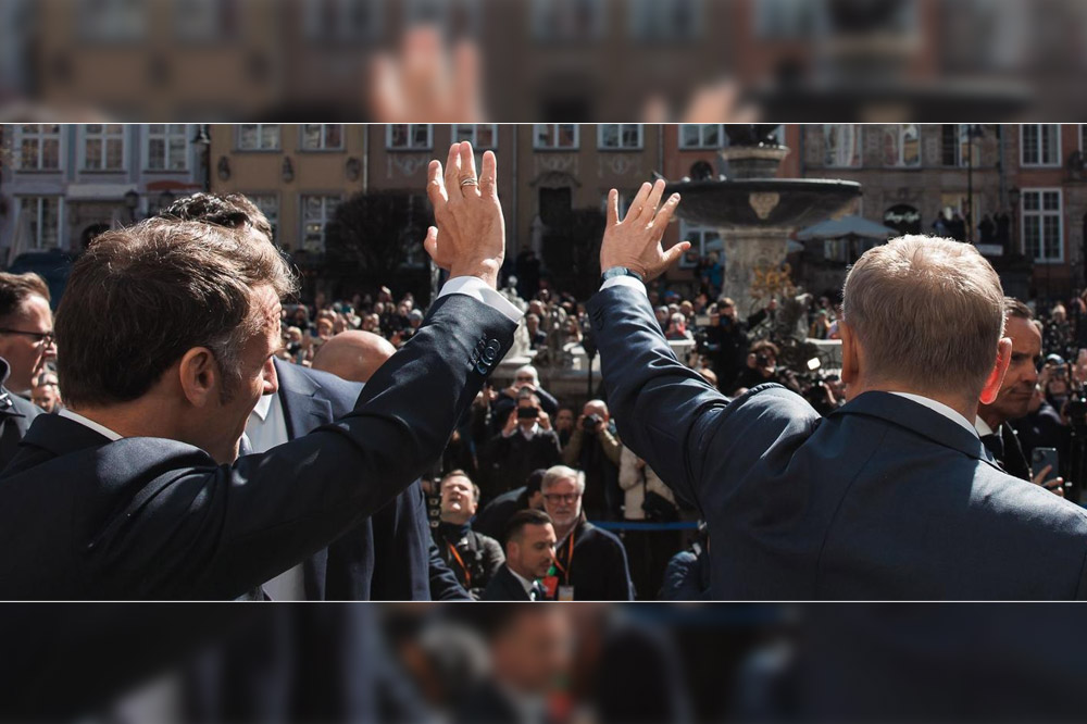 Tusk i Macron spotkali się w Gdańsku
