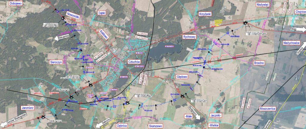 Obwodnica Człuchowa mapa