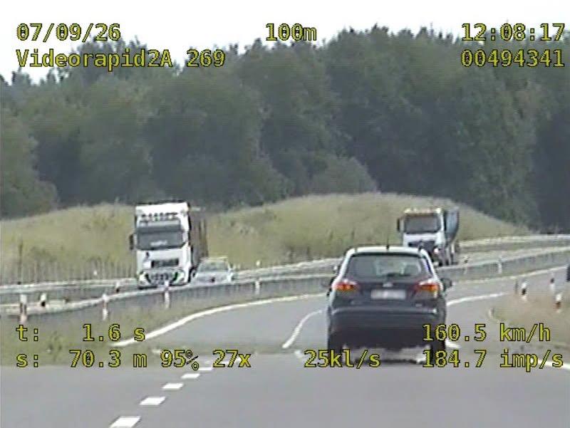 Miał ponad promil i jechał 160 km/h