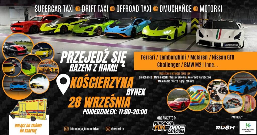 zapowiedź super samochodów w Kościerzynie